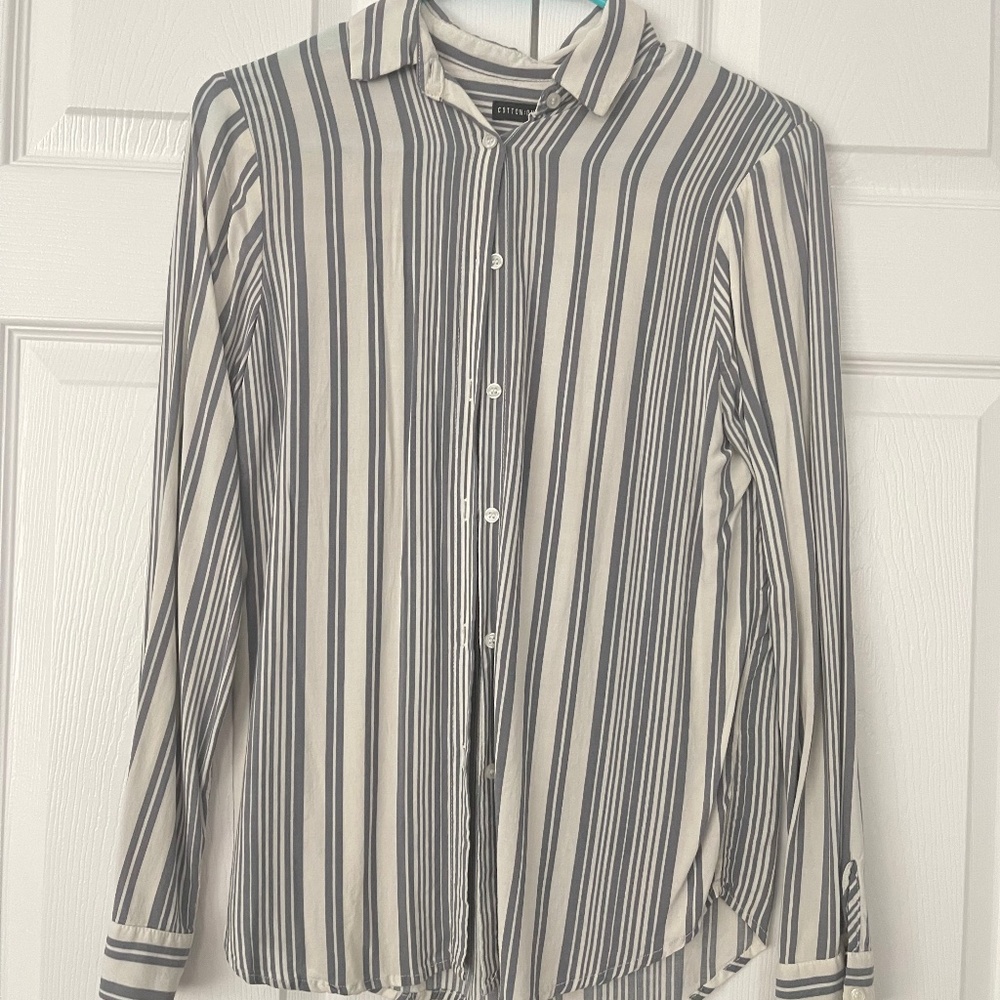 Bottom Down Casual Dress Up Shirt